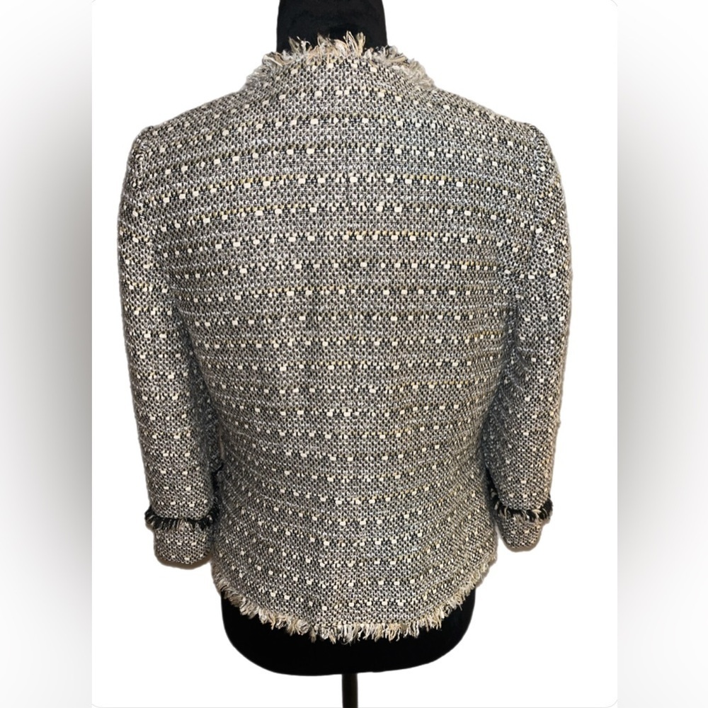 Boden Black and White Tweed Blazer - size 6 - Picture 4 of 10